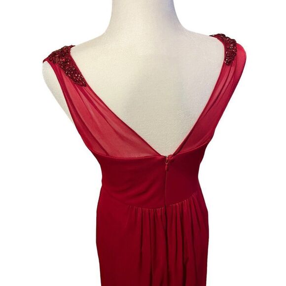 Adrianna Papell Maroon Long Evening Gown‎ Size 2 - Picture 5 of 6